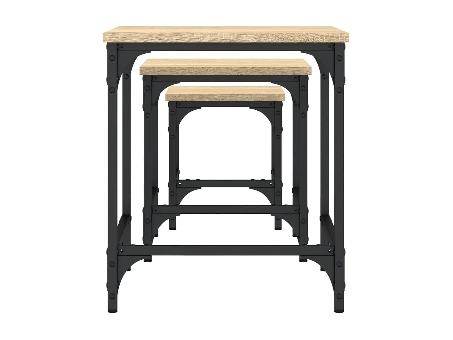 Tables basses gigognes 3 pcs chêne sonoma bois d'ingénierie