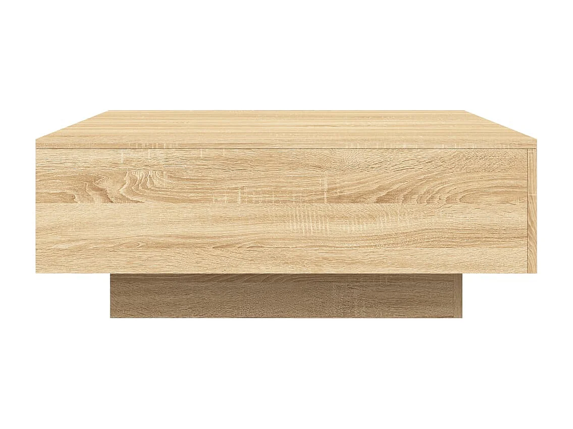 Table basse chêne sonoma 80x80x31 cm bois d'ingénierie