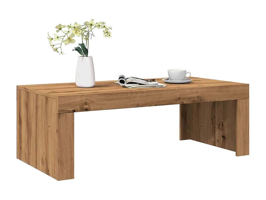 Tavolino Salotto Rovere Artigianale 102x50x35 cm in Truciolato