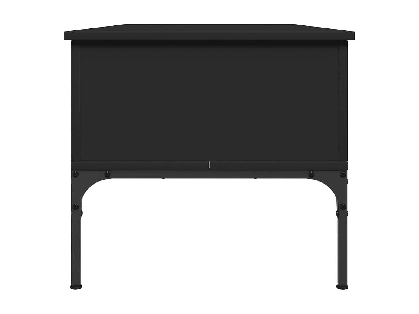 Mesa de centro madera de ingeniería y metal negro 100x50x45 cm