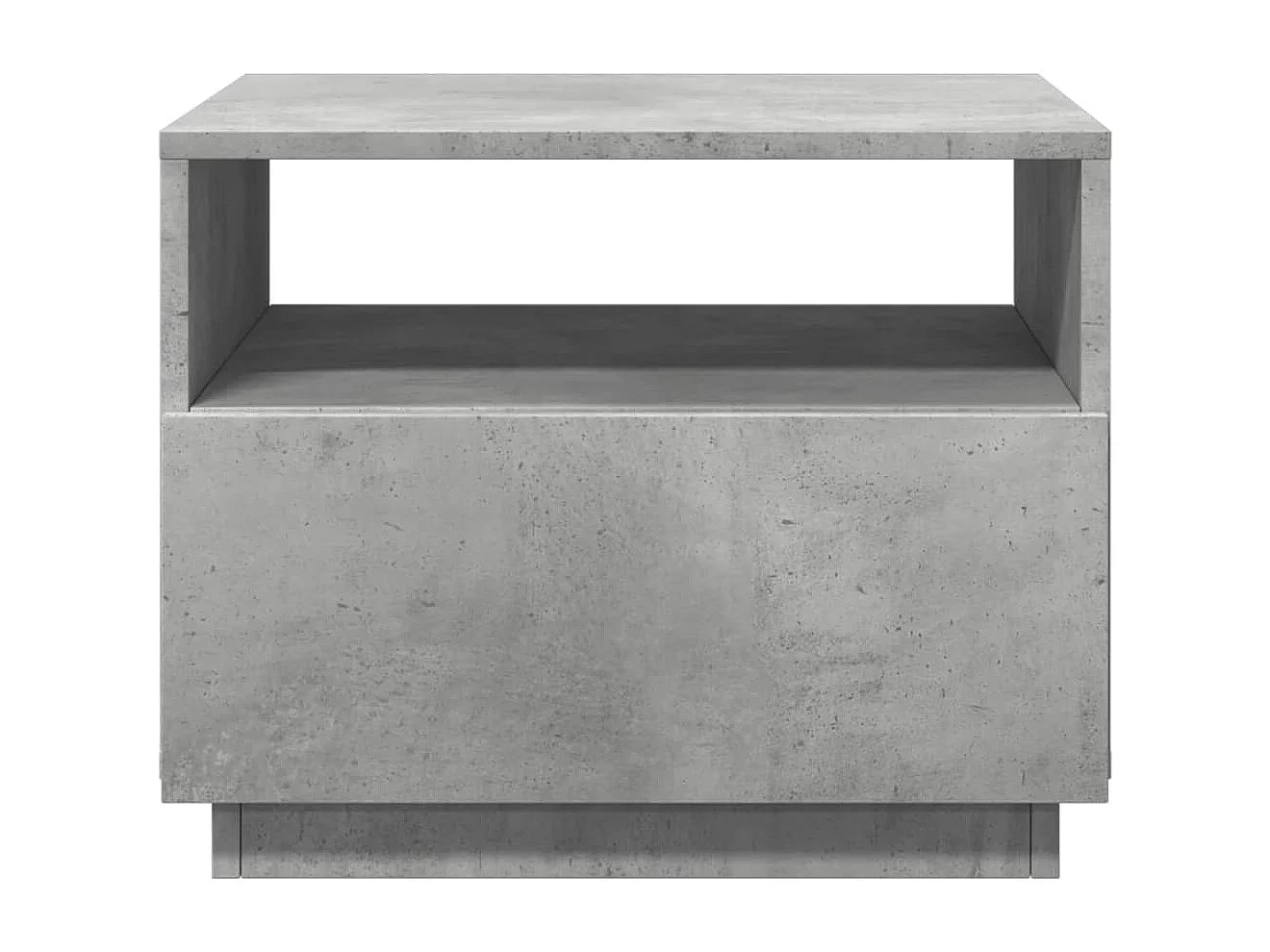 Mesa de centro com luzes LED 50x49x40 cm cinzento cimento