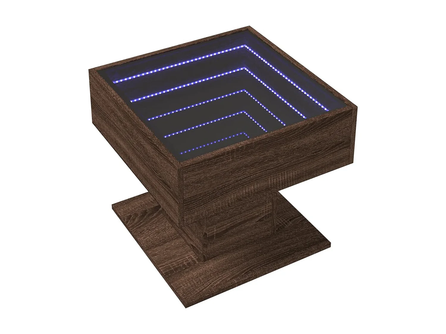 Mesa de centro c/ LEDs 50x50x45 madeira processada