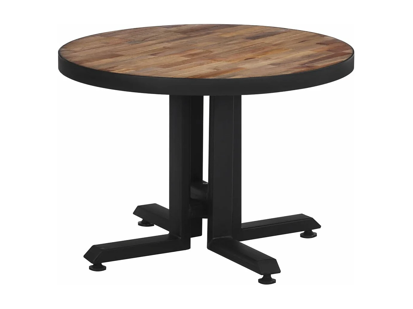 Couchtisch Rund Ø55x40 cm Recyceltes Massivholz Teak