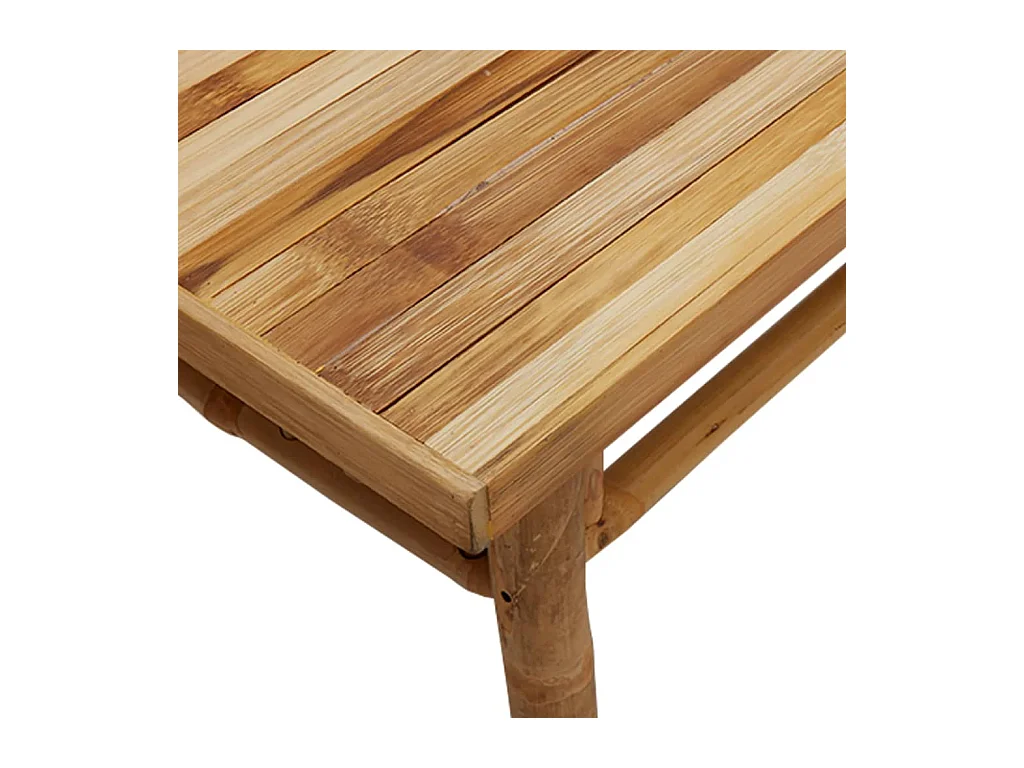 Mesa de centro de bambú 70x40x35 cm