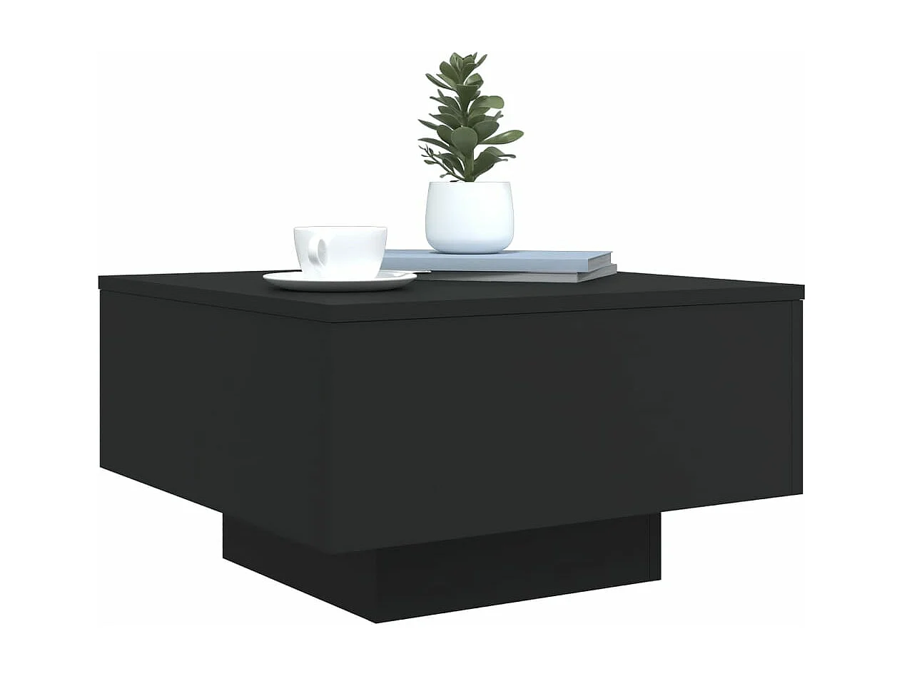 Tavolino da Salotto Nero 55x55x31 cm in Legno Multistrato