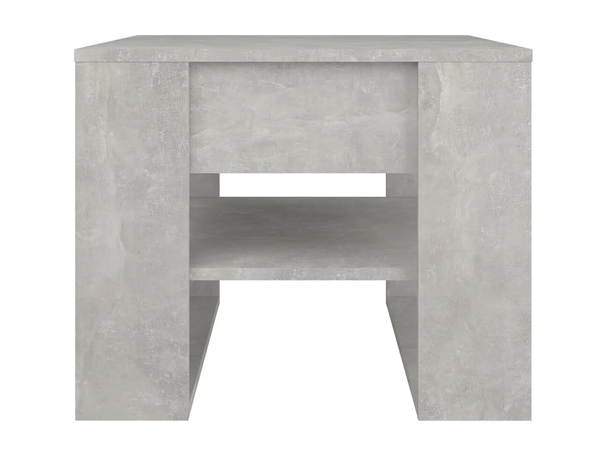 Tavolino Salotto Grigio Cemento 55,5x55x45 cm Legno Multistrato