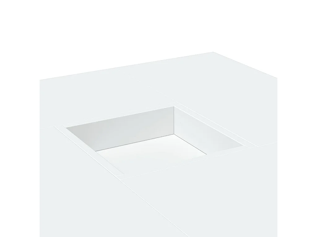 Mesa de centro madera de ingeniería blanca 80x80x40 cm