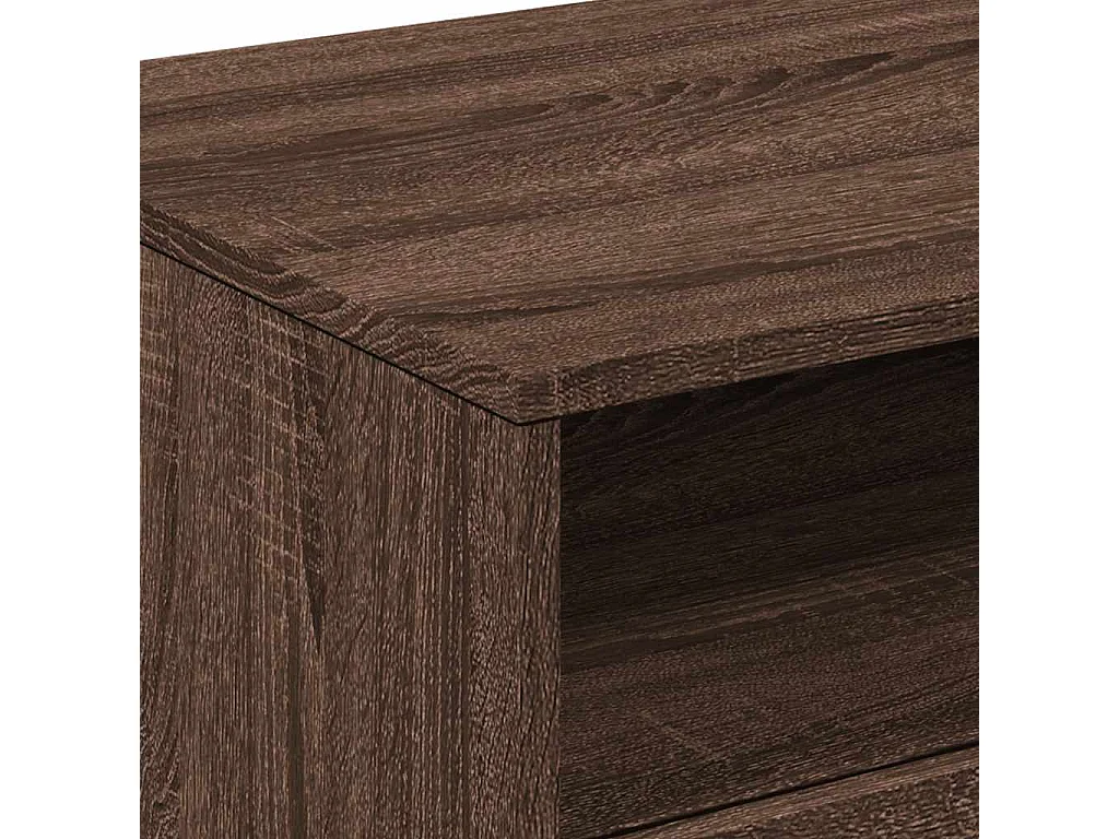 Salontafel met LED-verlichting 90x49x40 cm bruin eikenkleur