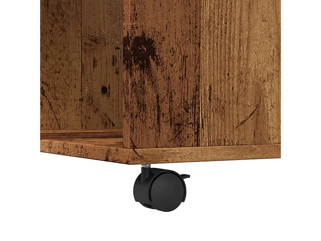 Table basse vieux bois 80x80x40 cm bois d'ingénierie