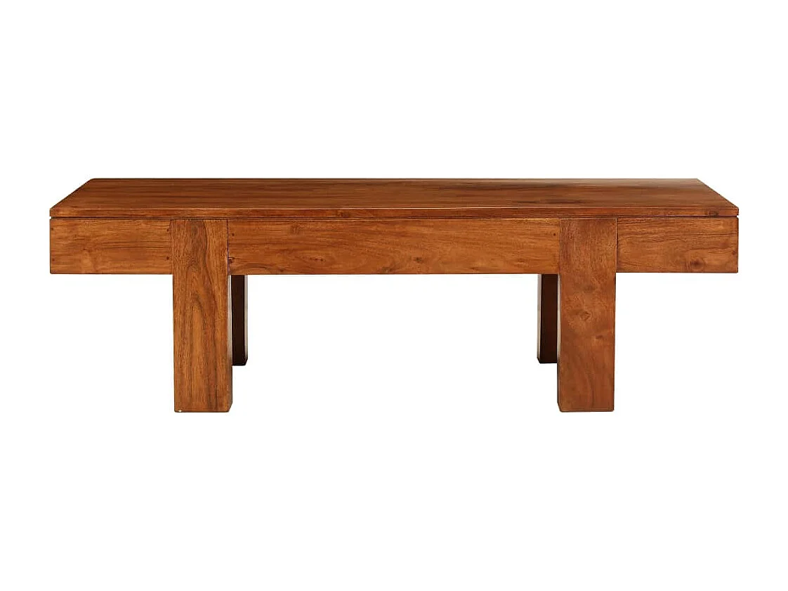 Table basse Bois d'acacia solide avec finition miel 100x50x30cm
