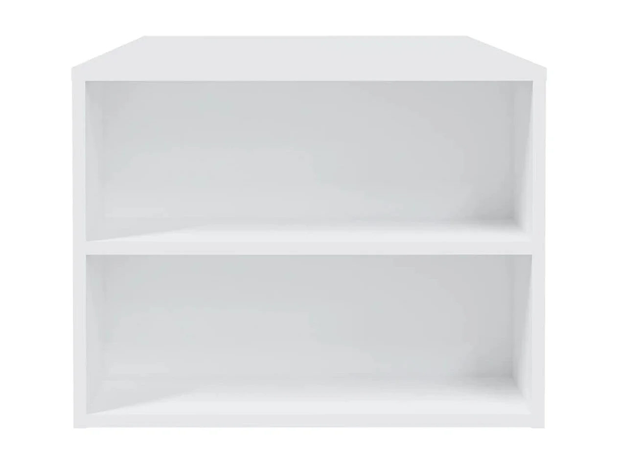 Tavolino da Salotto Bianco 102x55x42 cm in Legno Multistrato