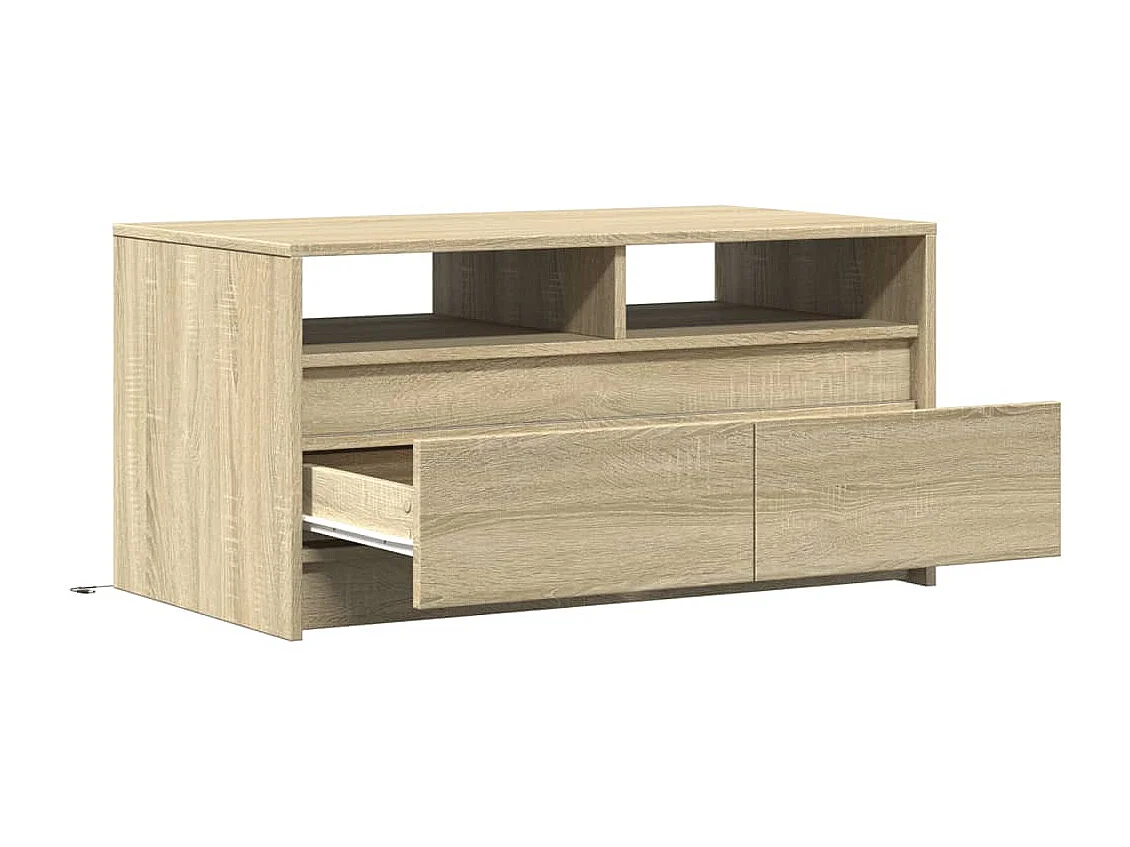 LED-Couchtisch Sonoma-Eiche Holzwerkstoff