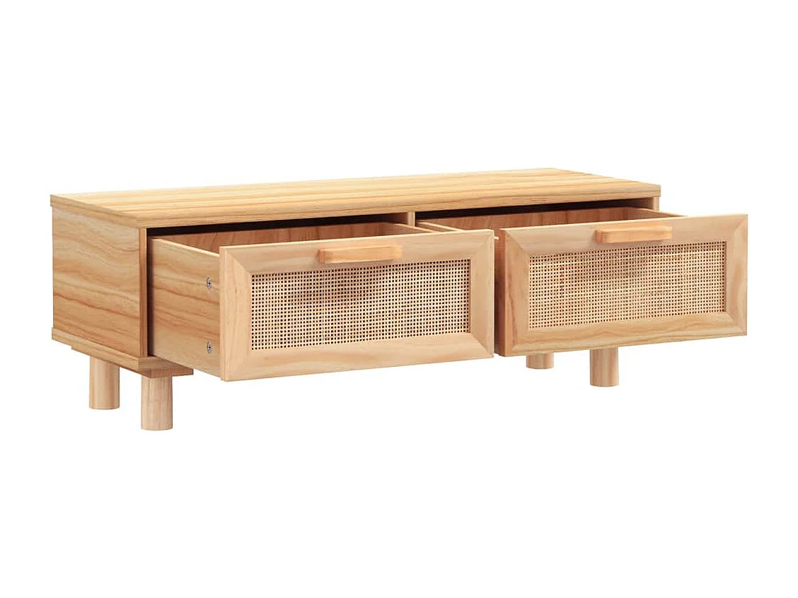 Tavolino Marrone 80x40x30 cm Legno Multistrato e Massello Pino