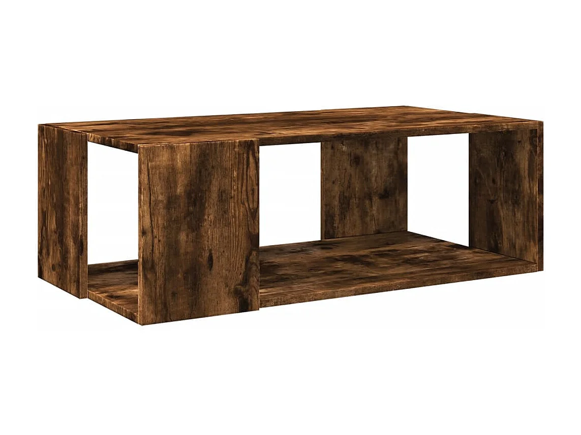 Table basse chêne fumé 89,5x48x30 cm bois d'ingénierie