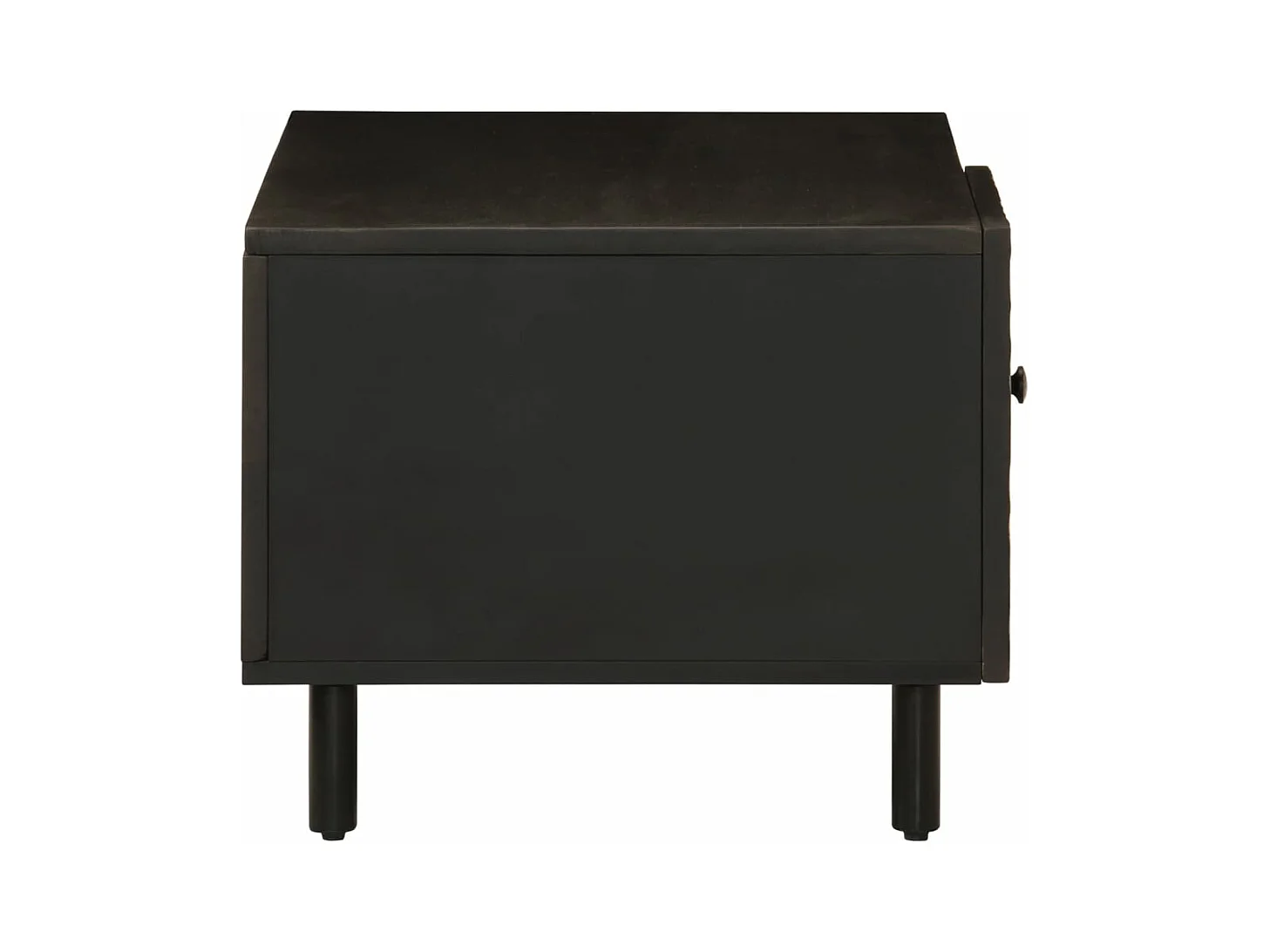 Salontafel 80x50x40 cm massief mangohout zwart
