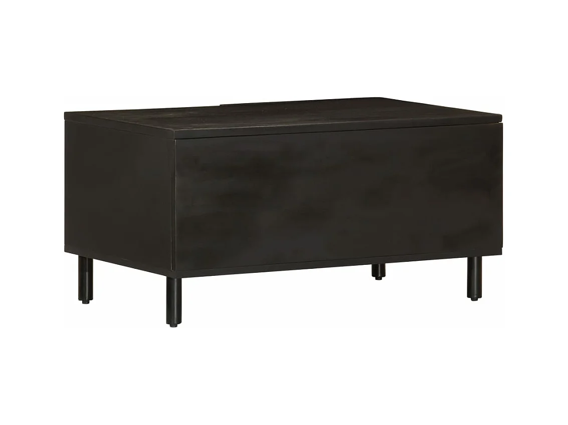 Salontafel 80x50x40 cm massief mangohout zwart