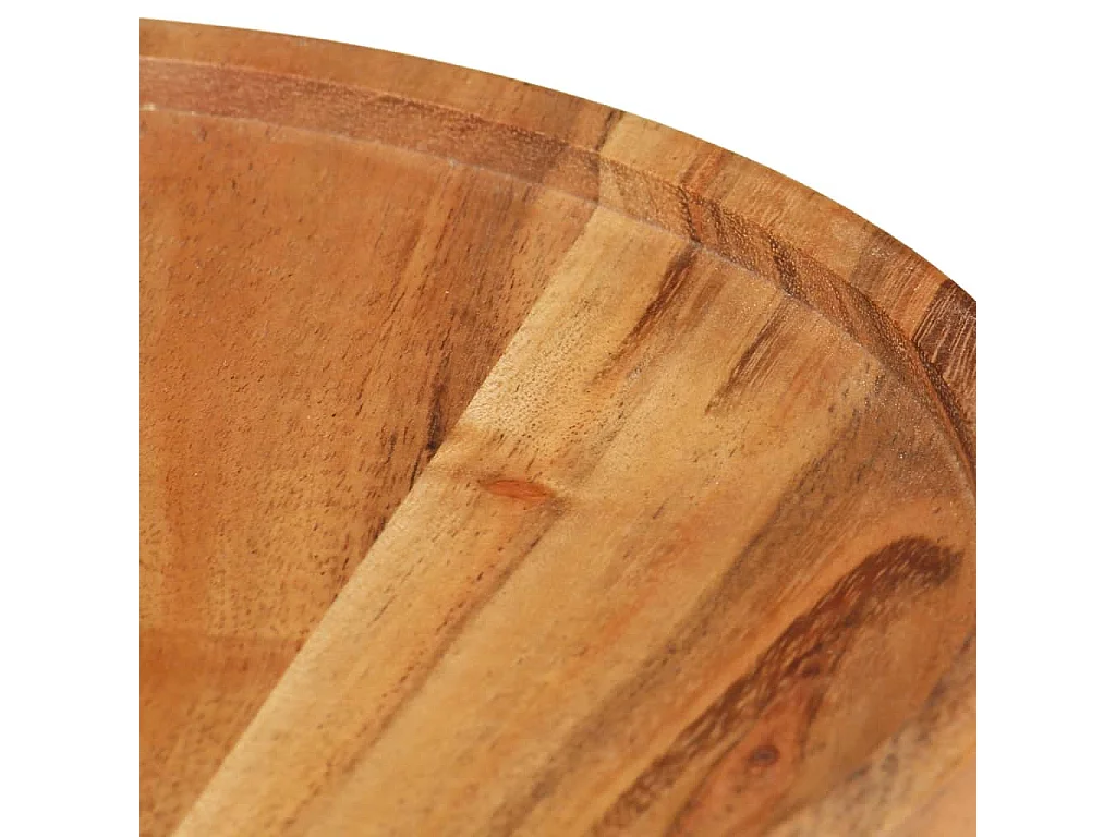 Set Tavolini da Salotto 2 pz Legno Massello di Acacia e Acciaio