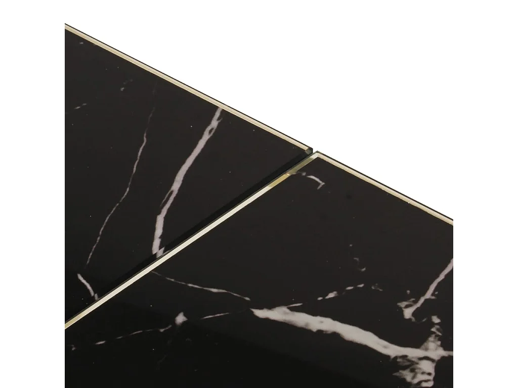 Mesa de centro aço inoxidável e vidro temperado dourado