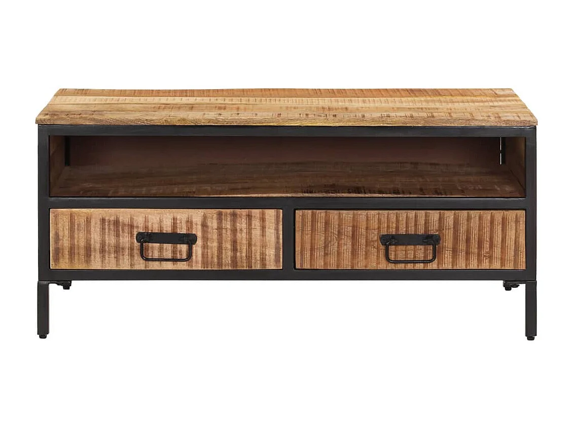 Table basse 90x50x30 cm bois massif de manguier brut