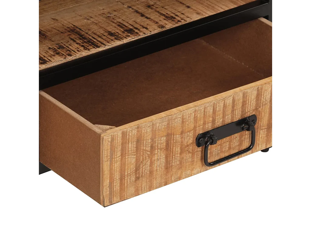 Table basse 90x50x30 cm bois massif de manguier brut