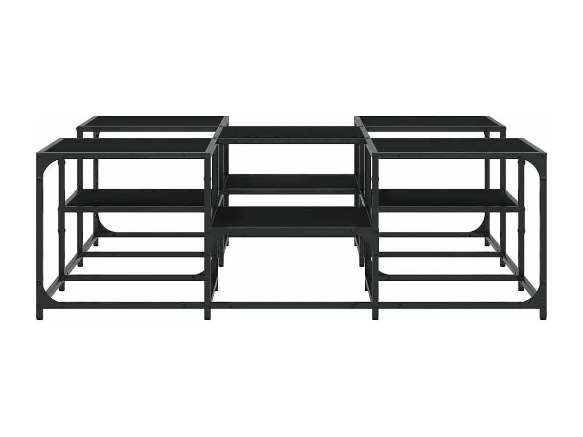 Mesa de centro madera de ingeniería negro 121x121x40 cm