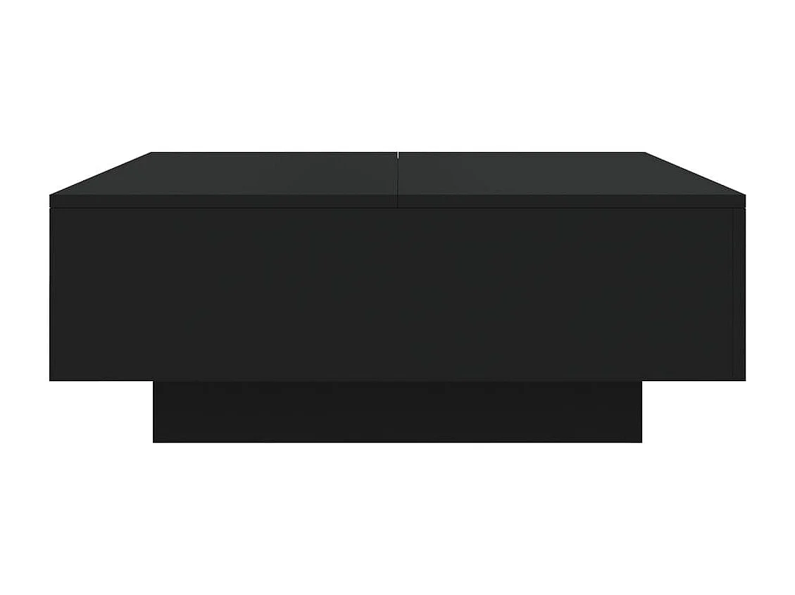 Mesa de centro madera de ingeniería negro 80x80x31 cm