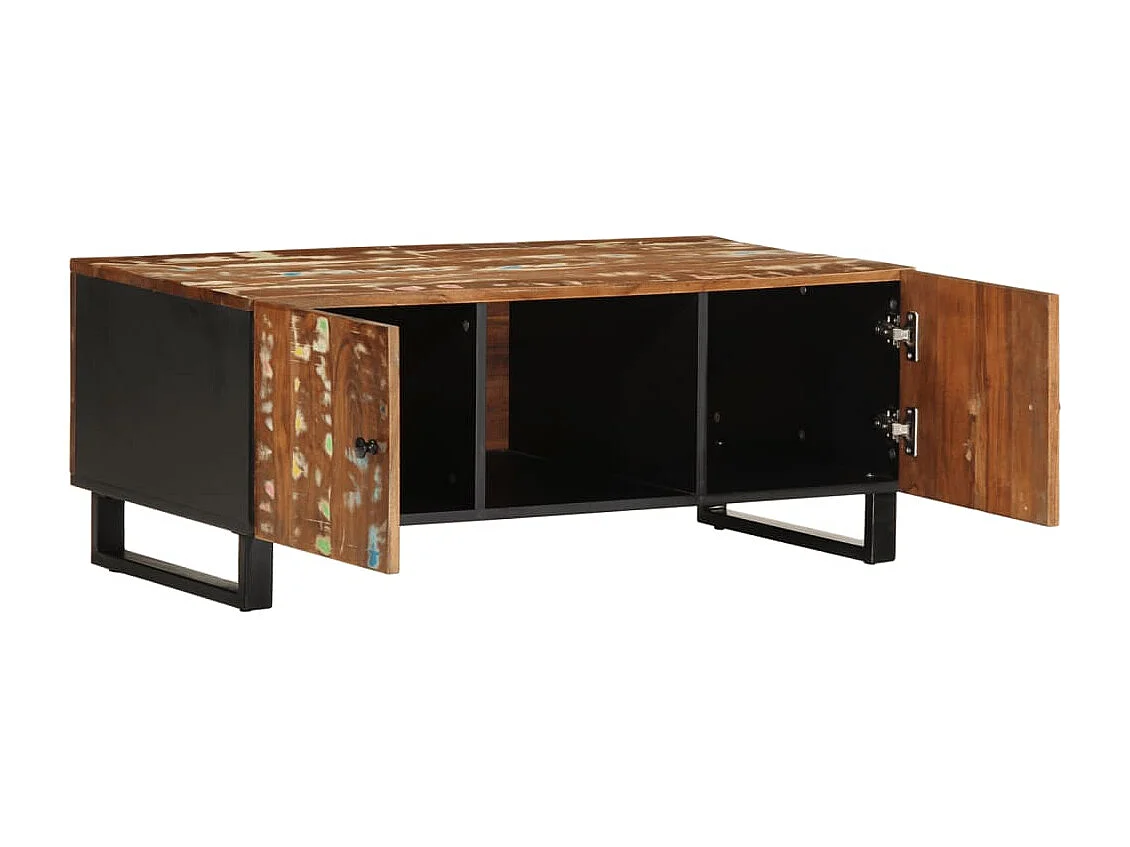 Table basse 100x54x40 cm bois de récupération et d'ingénierie