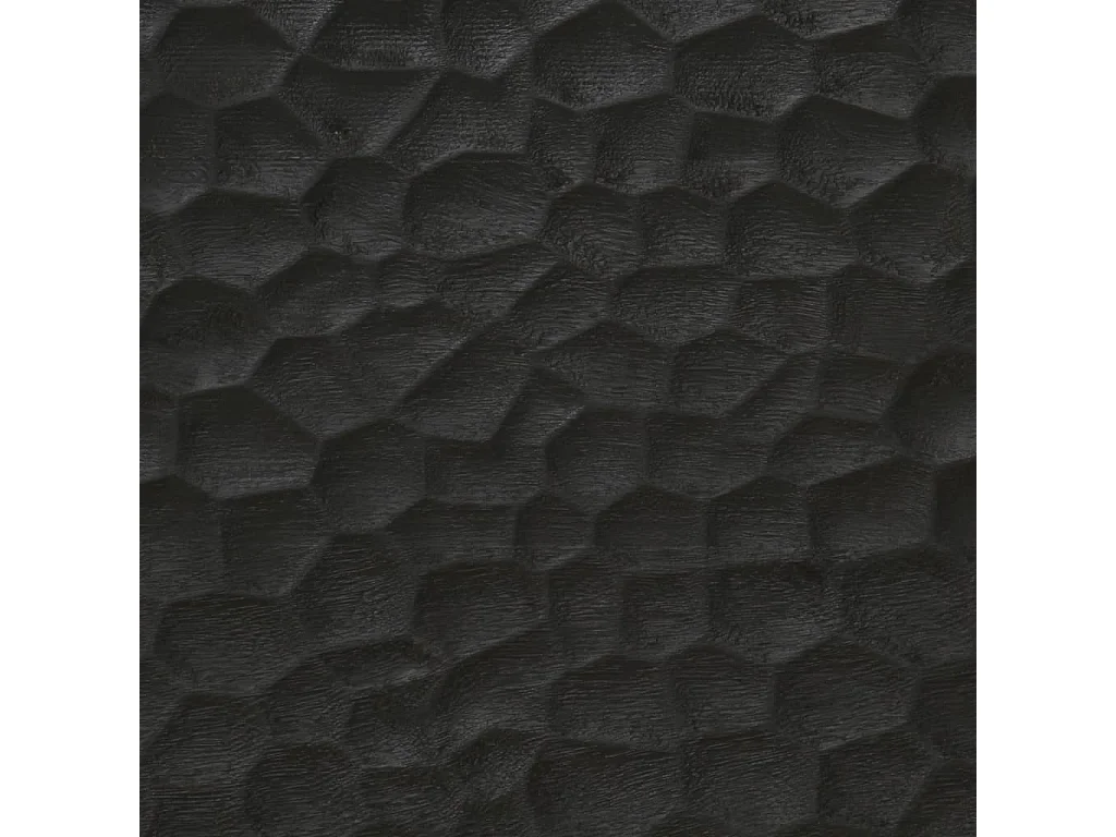 Mesa de centro madera maciza de mango negra 80x50x40 cm