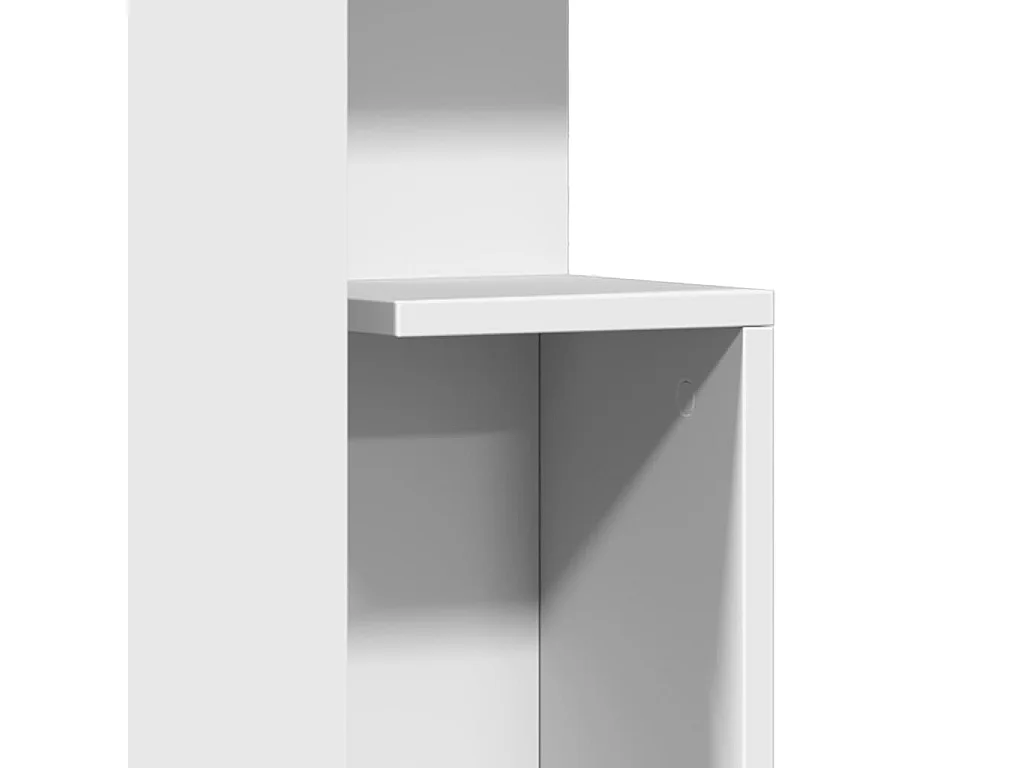 Mesa auxiliar madera de ingeniería blanco 35x35x60 cm