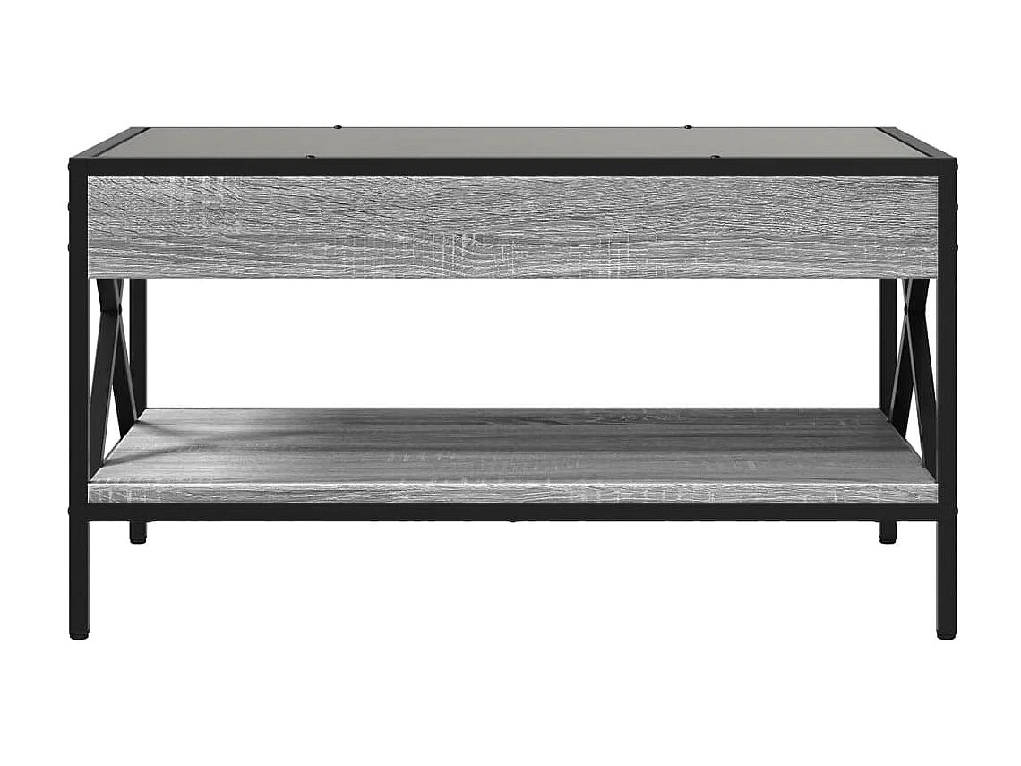 Tavolino da Salotto con LED Infinity Grigio Sonoma 70x50x38 cm