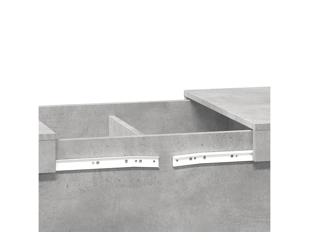 Table basse gris béton 100x55x40 cm bois d'ingénierie