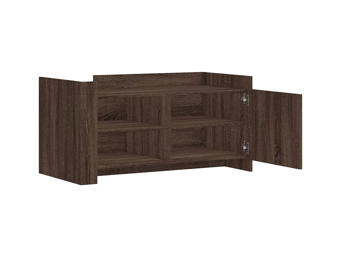 Table basse chêne marron 100x50x50 cm bois d'ingénierie