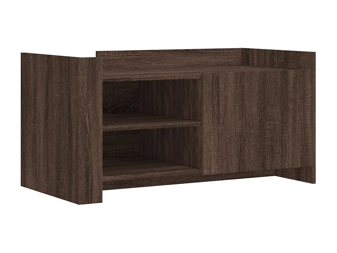 Table basse chêne marron 100x50x50 cm bois d'ingénierie