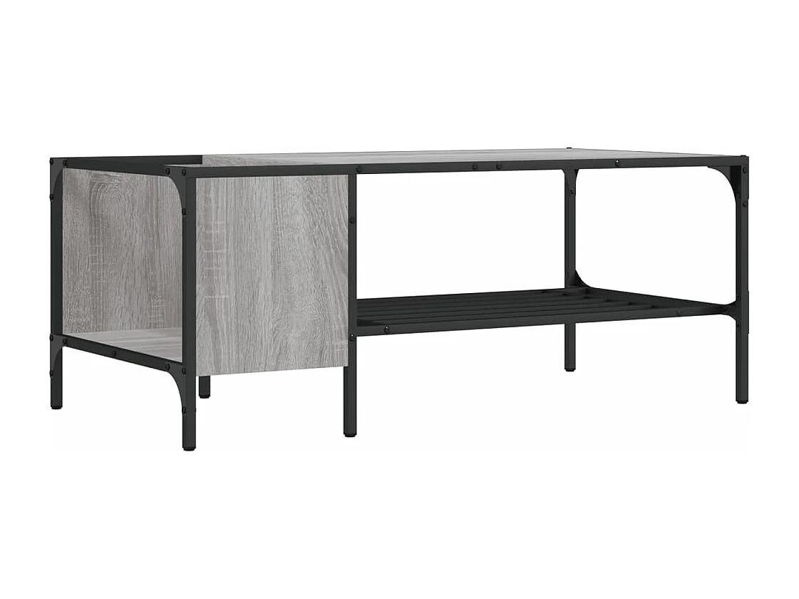 Table basse avec support sonoma gris 100x51x40 cm