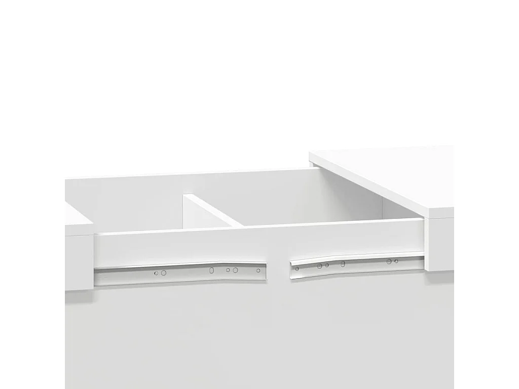 Table basse blanc 80x55x40 cm bois d'ingénierie