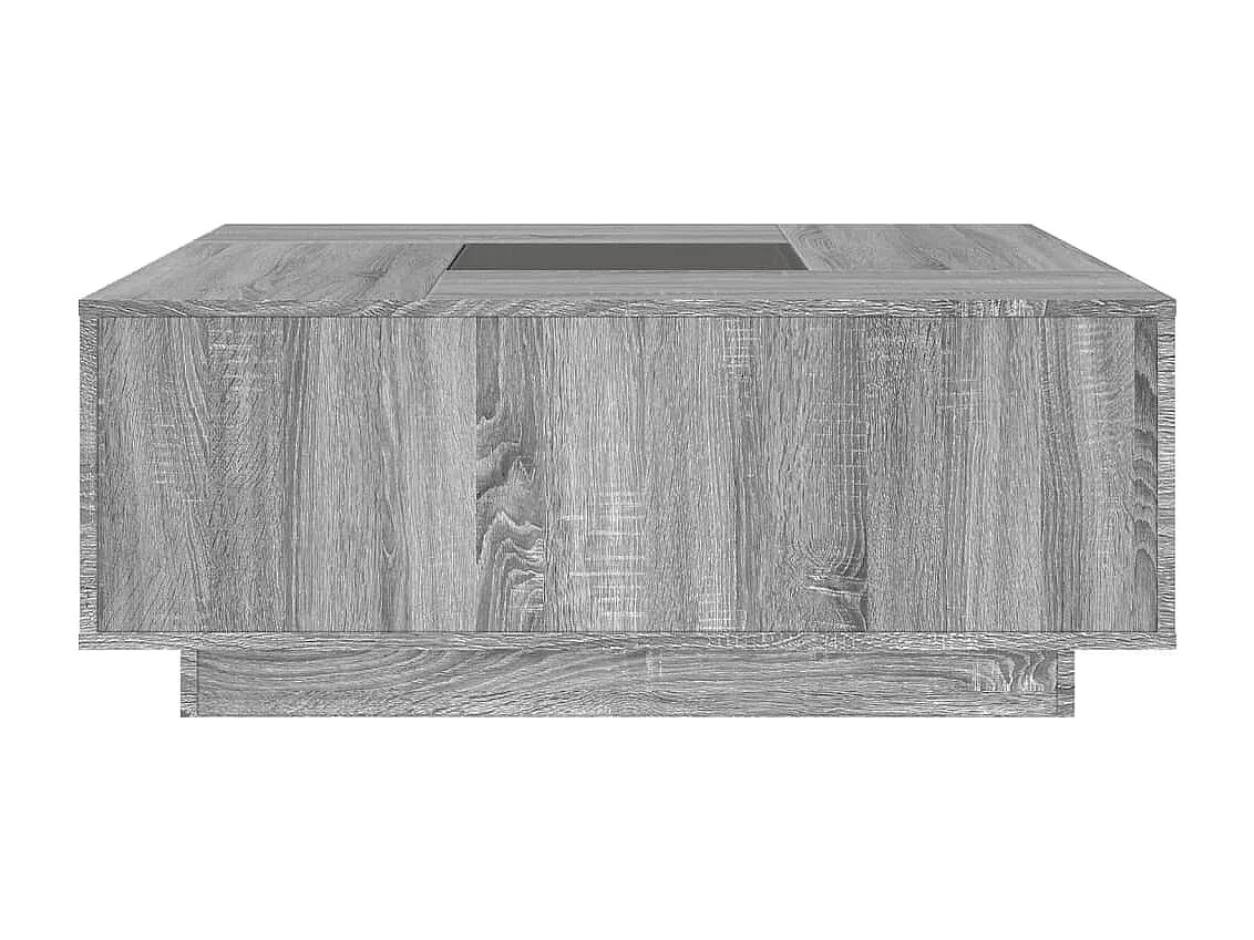 Table basse avec LED infini sonoma gris 100x100x40 cm