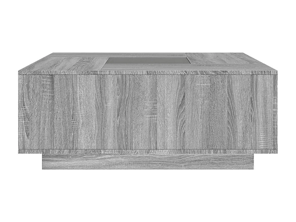 Table basse avec LED infini sonoma gris 100x100x40 cm