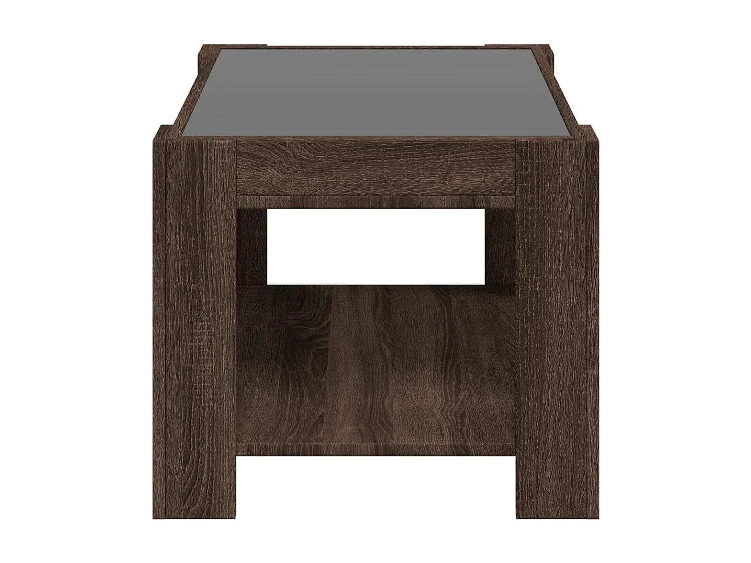 LED-Couchtisch Braun Eichen-Optik 73x53x45 cm Holzwerkstoff