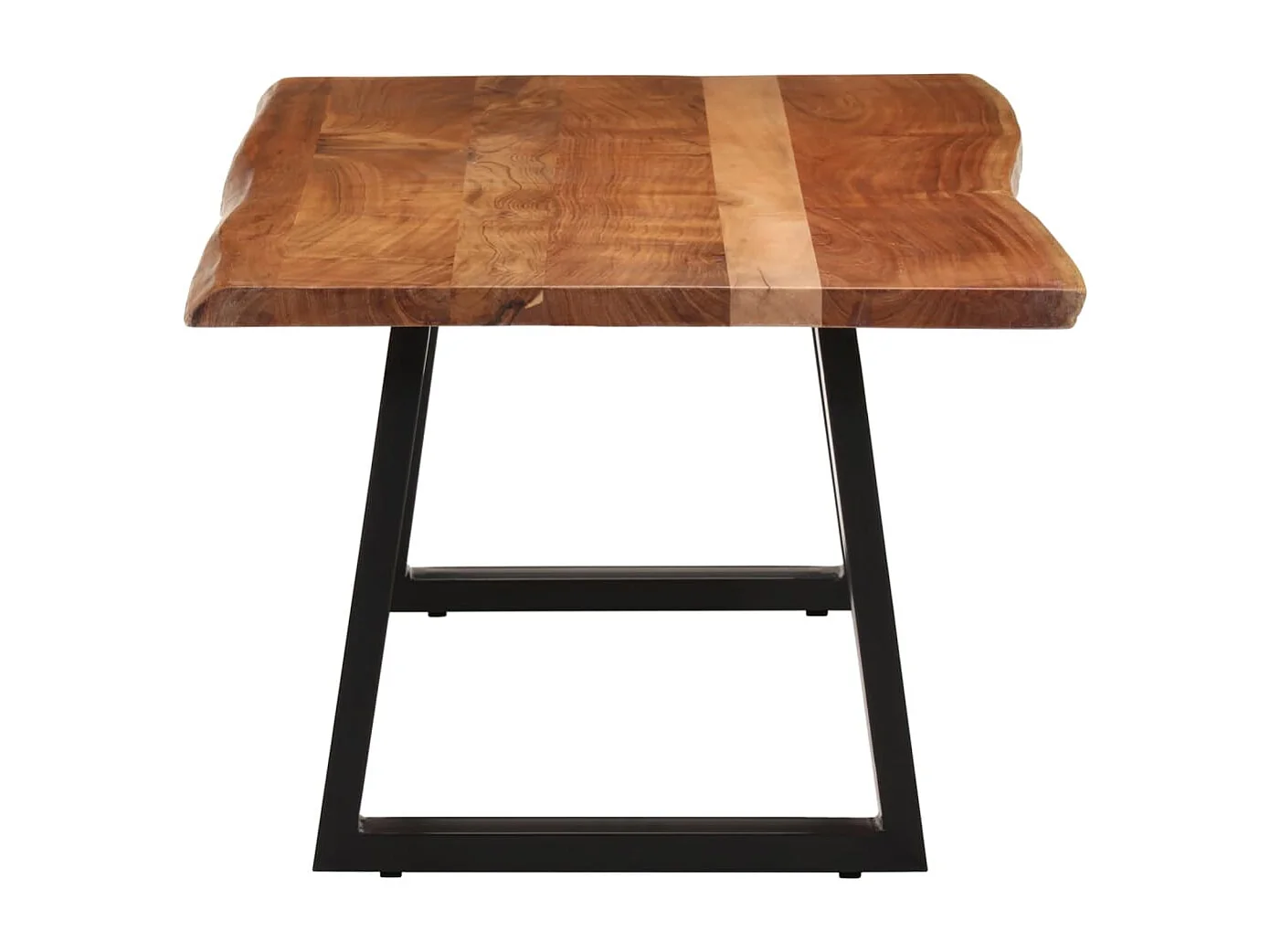 Tavolino da Salotto 110x55x40 cm in Legno Massello di Acacia