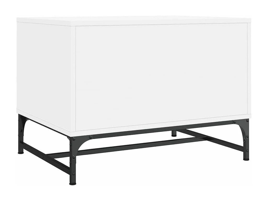 Mesa de centro c/ portas de vidro 68,5x50x50 cm branco