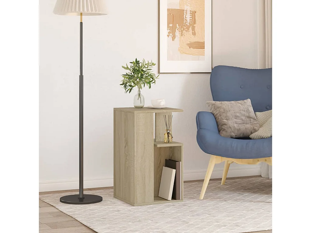 Table d'appoint chêne sonoma 35x35x60 cm bois d'ingénierie