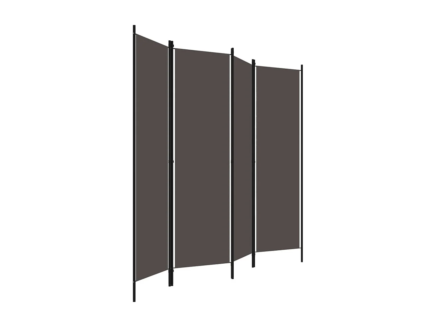 Tabique 4 paneles Antracita 200x180 cm