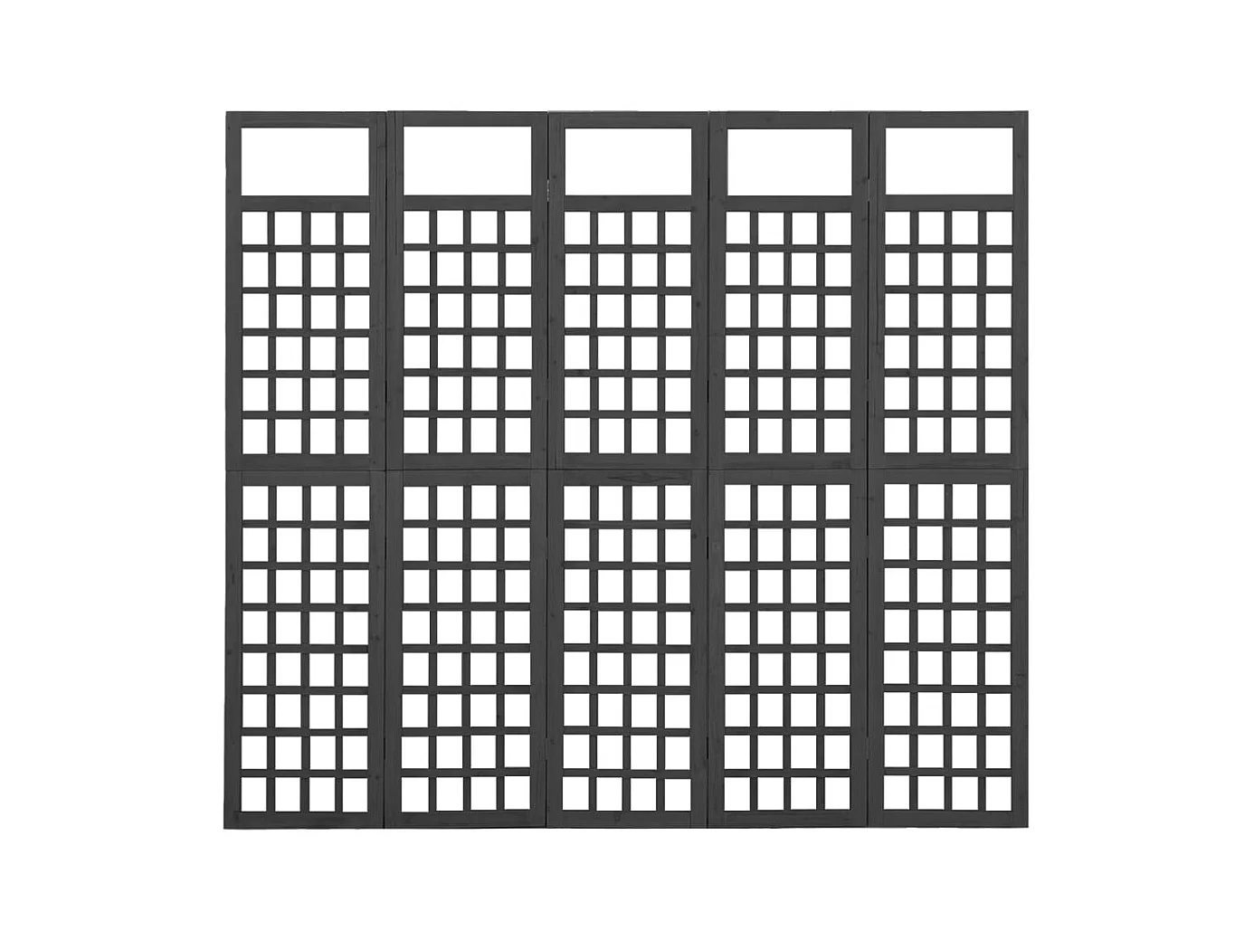 5-teilige Trennwand/Gitter aus massivem Tannenholz