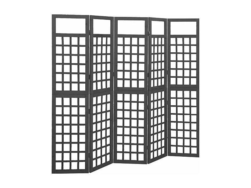 Parete divisoria a 5 pannelli/traliccio in legno massello di abete