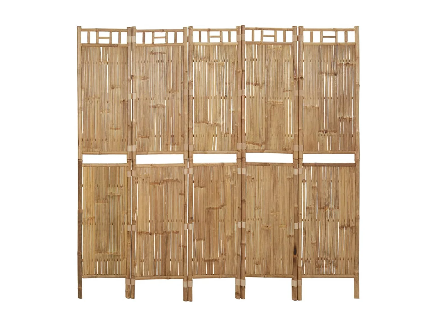 Parede divisória 5 painéis Bambu 200x180 cm
