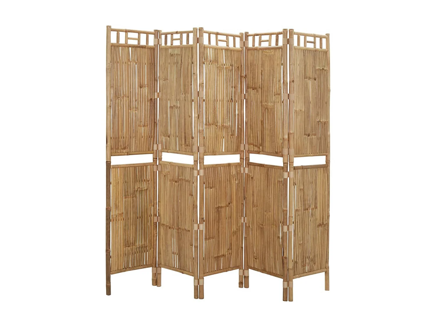 Scheidingswand 5 panelen Bamboe 200x180 cm