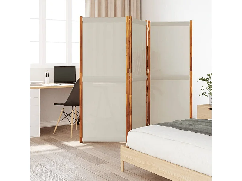 Parete divisoria 3 pannelli grigio chiaro 210x180 cm