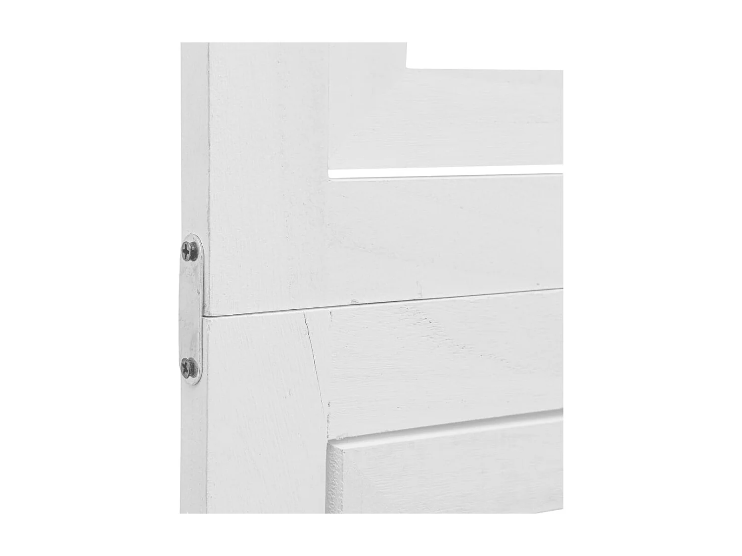 Cloison de séparation 6 panneaux blanc bois de paulownia massif