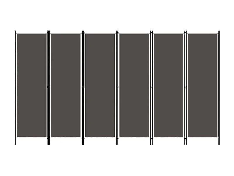 Parete divisoria 6 pannelli Antracite 300x180 cm