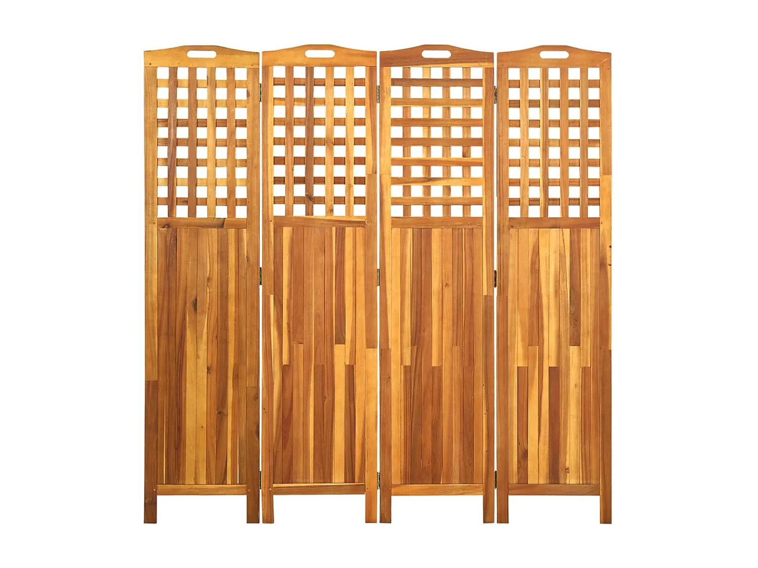 Trennwand 4 Paneele 161x2x170 cm Akazienholz